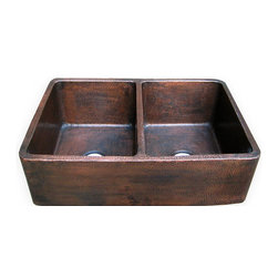 copper  Double bowl kitchen sink - Kitchen Sinks