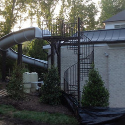 s004 Spiral Staircase and pool slide platform in McLean, Virginia by Appalachia - Products
