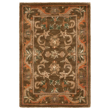 Safavieh Antiquity Collection AT52 Rug, Olive/Gold, 2'x3'