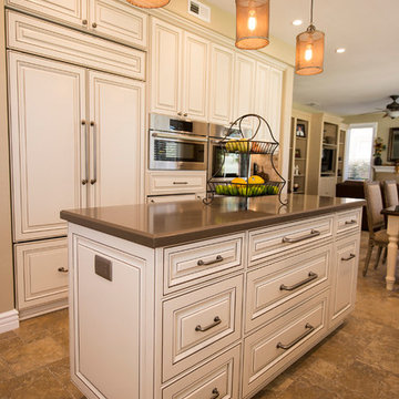 Transitional Kitchen in White With Some Traditional Flavors