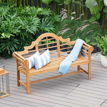 Lutyens Teak Wood 5 Feet Outdoor Bench