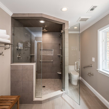 Alexandria Aging In Place Master Bath Remodel with Closet Organization