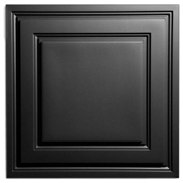 24"x24" Ceilume Stratford Ceiling Tiles, Black, Set of 20