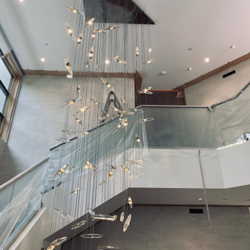 Metallic Plaster on Stairwell Walls