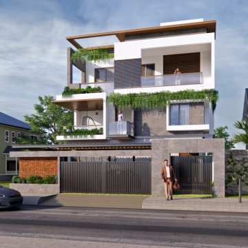 Mr. Chandan's 40*80 Luxury Architectural House Design