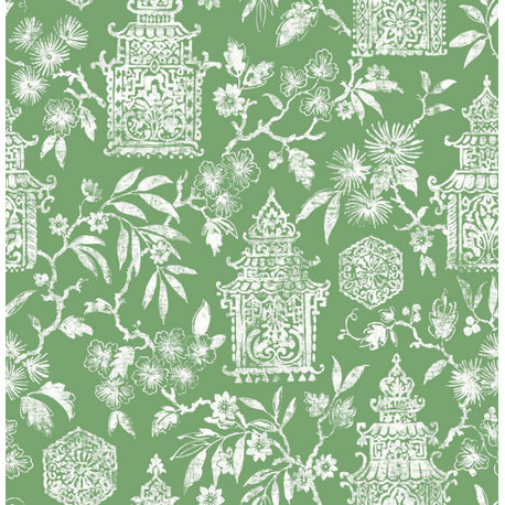 Green Danson Peel & Stick Wallpaper Bolt