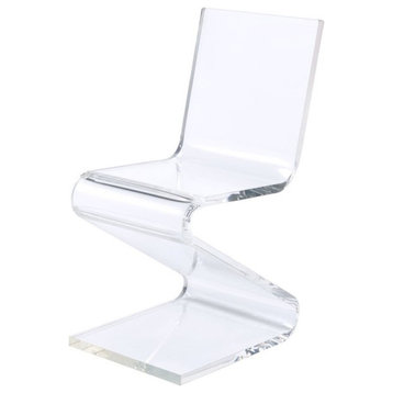 Catania Modern / Contemporary Acrylic Z-Chair in Clear Finish