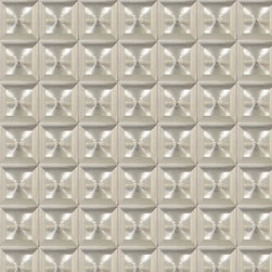 Cayo Silver Square Optic - Wallpaper