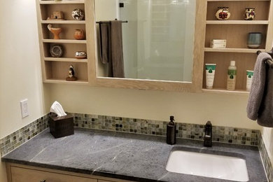 Example of an eclectic bathroom design in Other