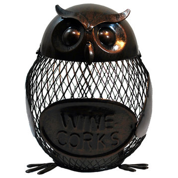 Metal Owl Wine Cork Holder