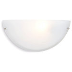 Yosemite Home Decor - 1-Light Wall Sconce, White Finish - -Hardwire: Yes