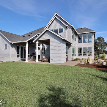 Rear Corner Elevation - The Brahmin - 2 Story Transitional