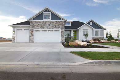 Inspiration for a craftsman exterior home remodel in Salt Lake City