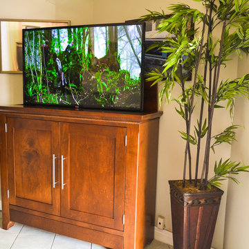 Automated TV Lift Cabinet in Solid Cherry (The Richmond)