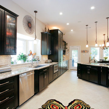 Kitchen - Espresso Cabinets