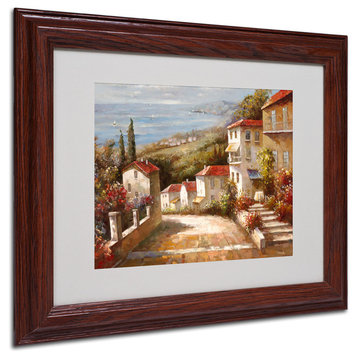 'Home in Tuscany' Matted Framed Canvas Art by Joval