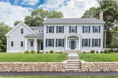 Inspiration for a transitional exterior home remodel in Boston