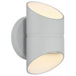 Access Lighting - Marino Short Bi-Directional Outdoor LED Wall Mount, Satin - Contemporary design meets energy efficiency in this outdoor LED wall sconce. This short wall-mounted fixture emits bi-directional light in a cylindrical fashion, delivering enough visibility to brighten any dark space without blinding the eye.