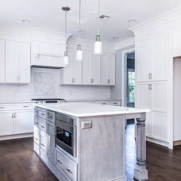 Working Island with Microwave Drawer