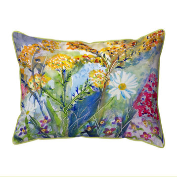 Betsy Drake Wild Flowers Large Indoor/Outdoor Pillow 16x20