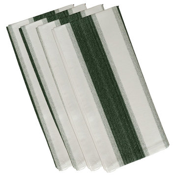 Striate Stripe Stripe Print Napkin, Green, Set of 4