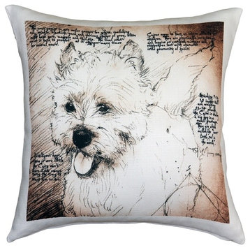 Leonardo's Dogs Cairn Terrier Dog Pillow