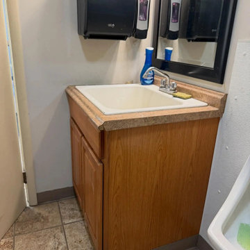 Commercial Bathroom and Office Remodel - LVP, Ceiling