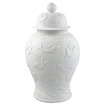 White Ceramic Vase | Eichholtz Voltaire