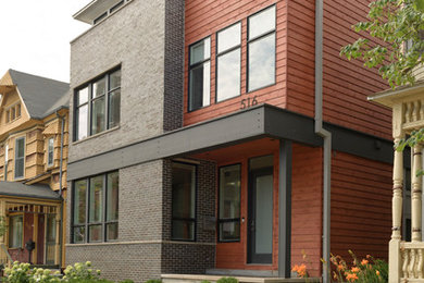 Contemporary exterior home idea in Indianapolis