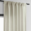 Light Tan Classic Faux Linen Curtain Single Panel, 50W x 108L