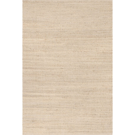 Nuloom Elfriede Farmhouse Jute Blend Area Rug, Natural 7'6"x9'6"