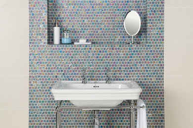 Example of a trendy bathroom design in DC Metro