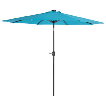 Corliving 9Ft Patio Umbrella With Lights Tilting