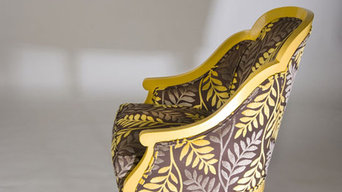 Unique Lacquered and Upholstered Chair