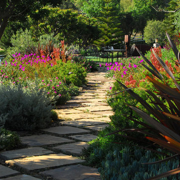 Stone footpath