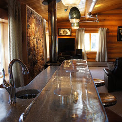 Custom concrete bar - Indoor Pub And Bistro Tables