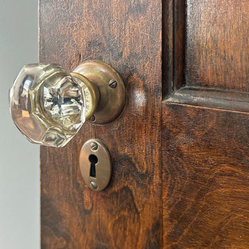 Heritage Reimagined: Vintage Door Detail in Hallway