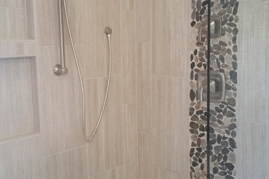 Example of a mountain style bathroom design in Raleigh
