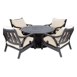 Lombok Gas Fire Pit Chat Group - Outdoor Lounge Sets