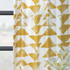 Triad Gold Printed Cotton Twill Curtain Single Panel, 50"x84"