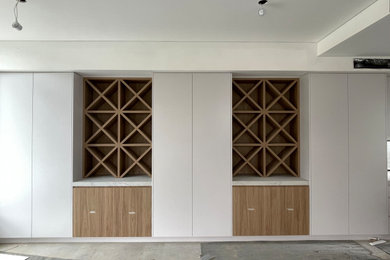This is an example of a modern wine cellar in Sydney.