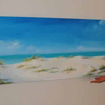 "Lido Days" by Alan Zawacki being showcased in a Sarasota Model Home for Sale