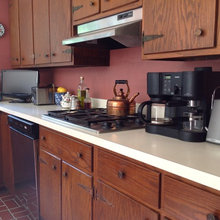 BEFORE AND AFTER Tin Backsplash Adds Vitality to Aging Kitchen