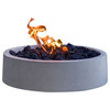 Propane Fueled Fire Bowl For Your Patio Table, Pearl Gray