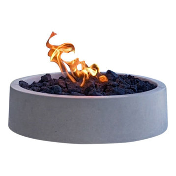 Propane Fueled Fire Bowl For Your Patio Table, Pearl Gray