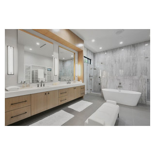 Burgundy - Master Bath - Contemporary - Bathroom - Dallas - by LDI ...