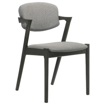 Pemberly Row Fabric Upholstered Fabric Dining Chairs in Gray