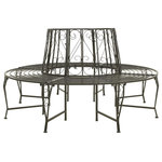 vidaXL - vidaXL Garden Tree Bench 63" Steel - vidaXL Garden Tree Bench 63" SteelvidaXL Garden Tree Bench 63" Steel - 313033, This stylish circular tree bench provides a comfy seating spot and also makes an attractive to your outdoor space. With an inner diameter of 70 cm, it can easily enclose trees and form a spacious seating area for you, your family or friends. Our tree bench is made of sturdy steel, making it weather-resistant for all year round use. It is highly stable with 150 kg maximum load capacity per seat.