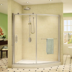 Fleurco Roma Slice 66" x 75" Curved Door and Panel FRMSL66 - Bath Products
