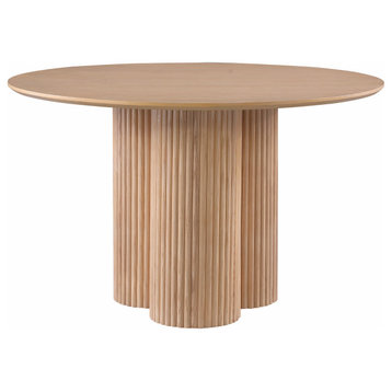 Dobby Mid-Century Modern Round Wooden Dining Table